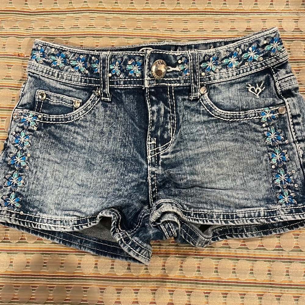 Justice denim shorts size 10 S